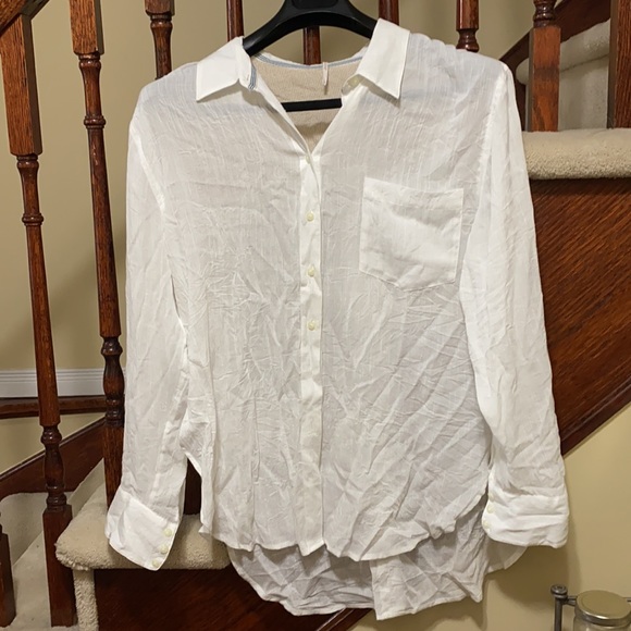Free People Tops - Free People white button down